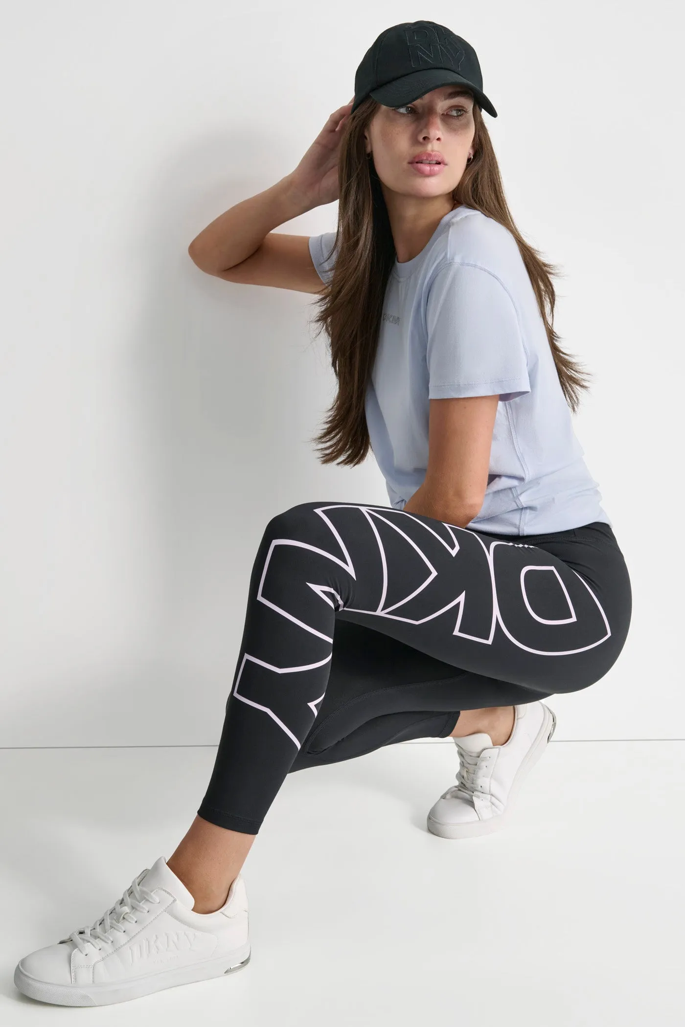 CROPPED MID-RISE LOGO COMPRESSION LEGGING sold by DKNY product image thumbnail 5