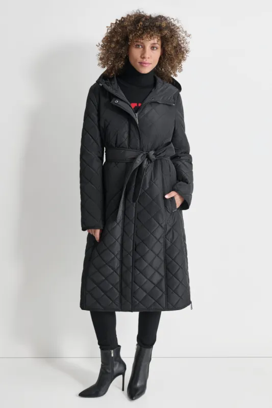 Long Quilted Trench sold by DKNY