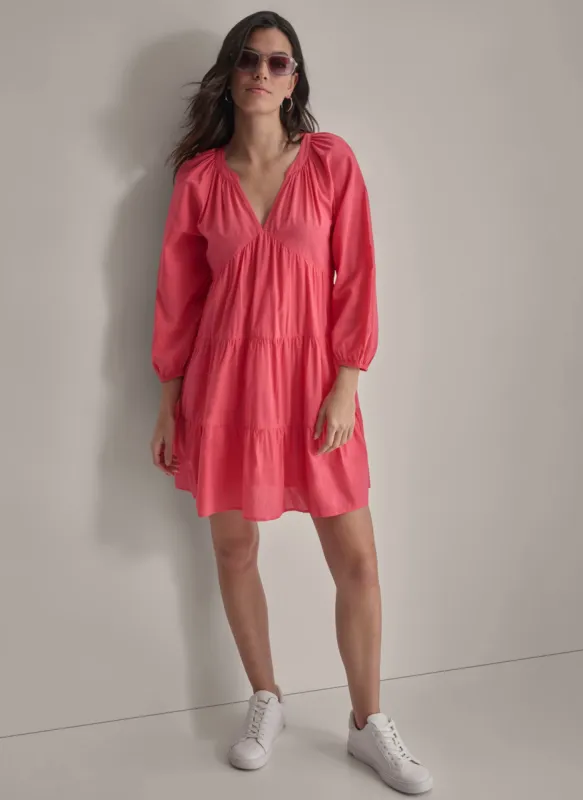 RAGLAN SLEEVE TIERED DRESS sold by DKNY