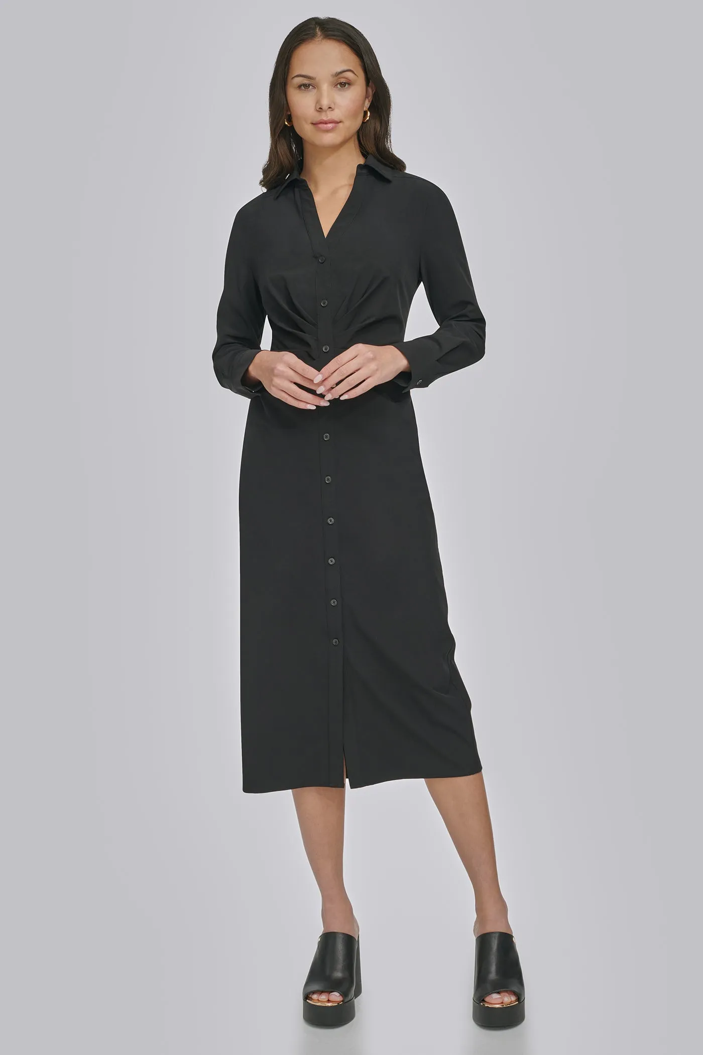 FRONT RUCHING DRESS sold by DKNY product image thumbnail 3
