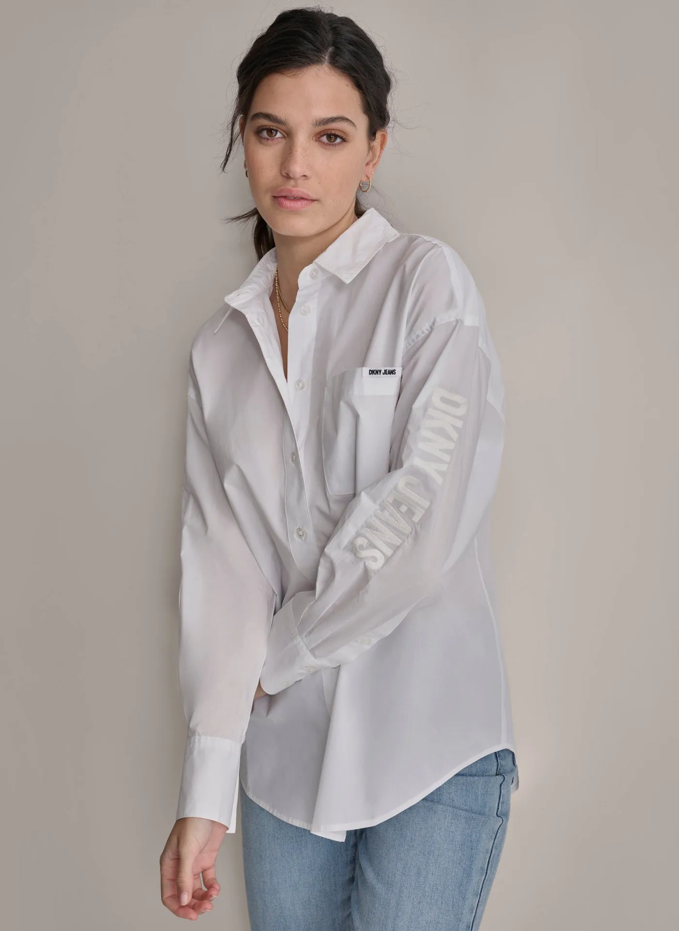 DKNY JEANS POPLIN BUTTON DOWN sold by DKNY product image thumbnail 4