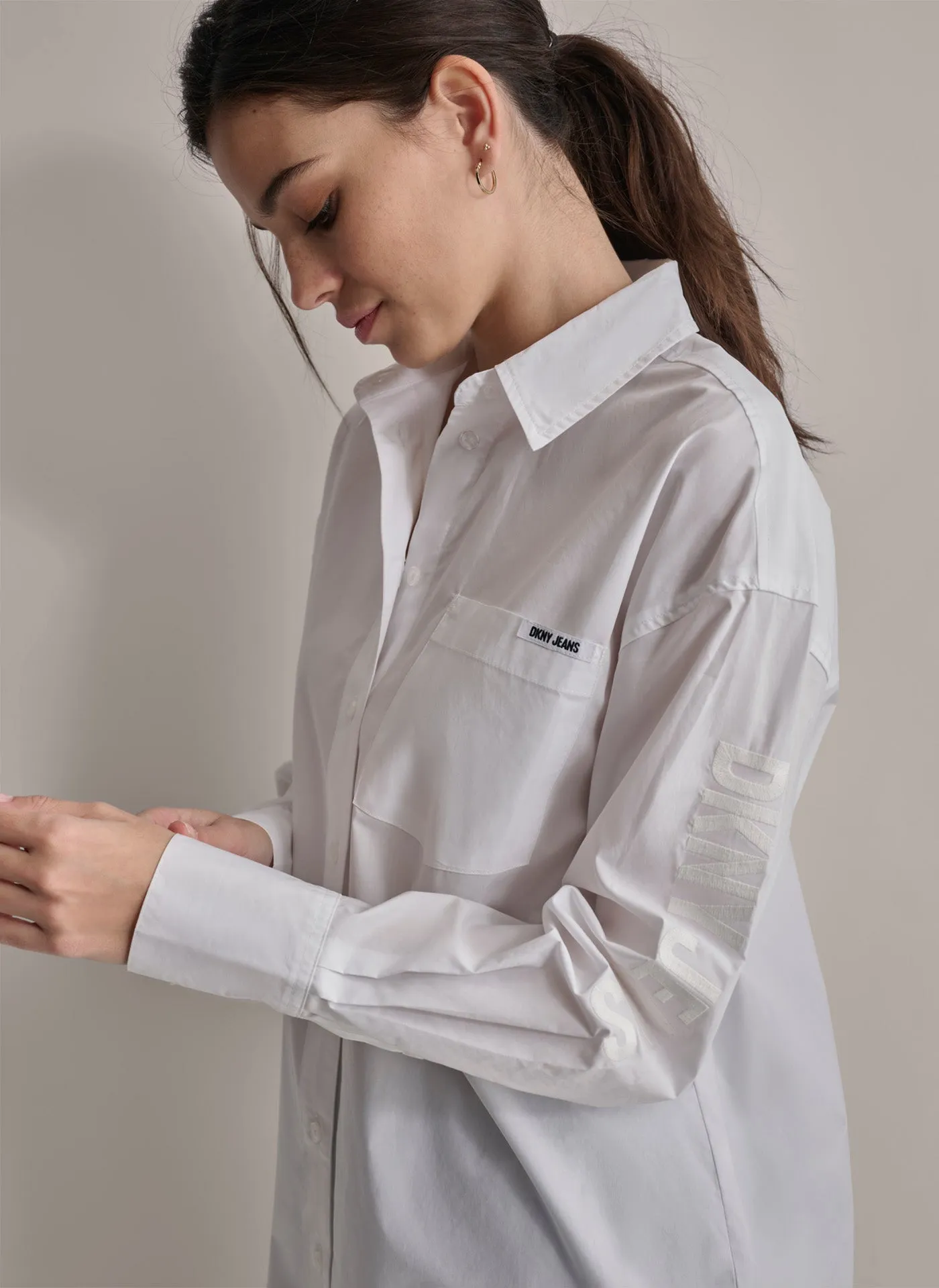 DKNY JEANS POPLIN BUTTON DOWN sold by DKNY product image thumbnail 5