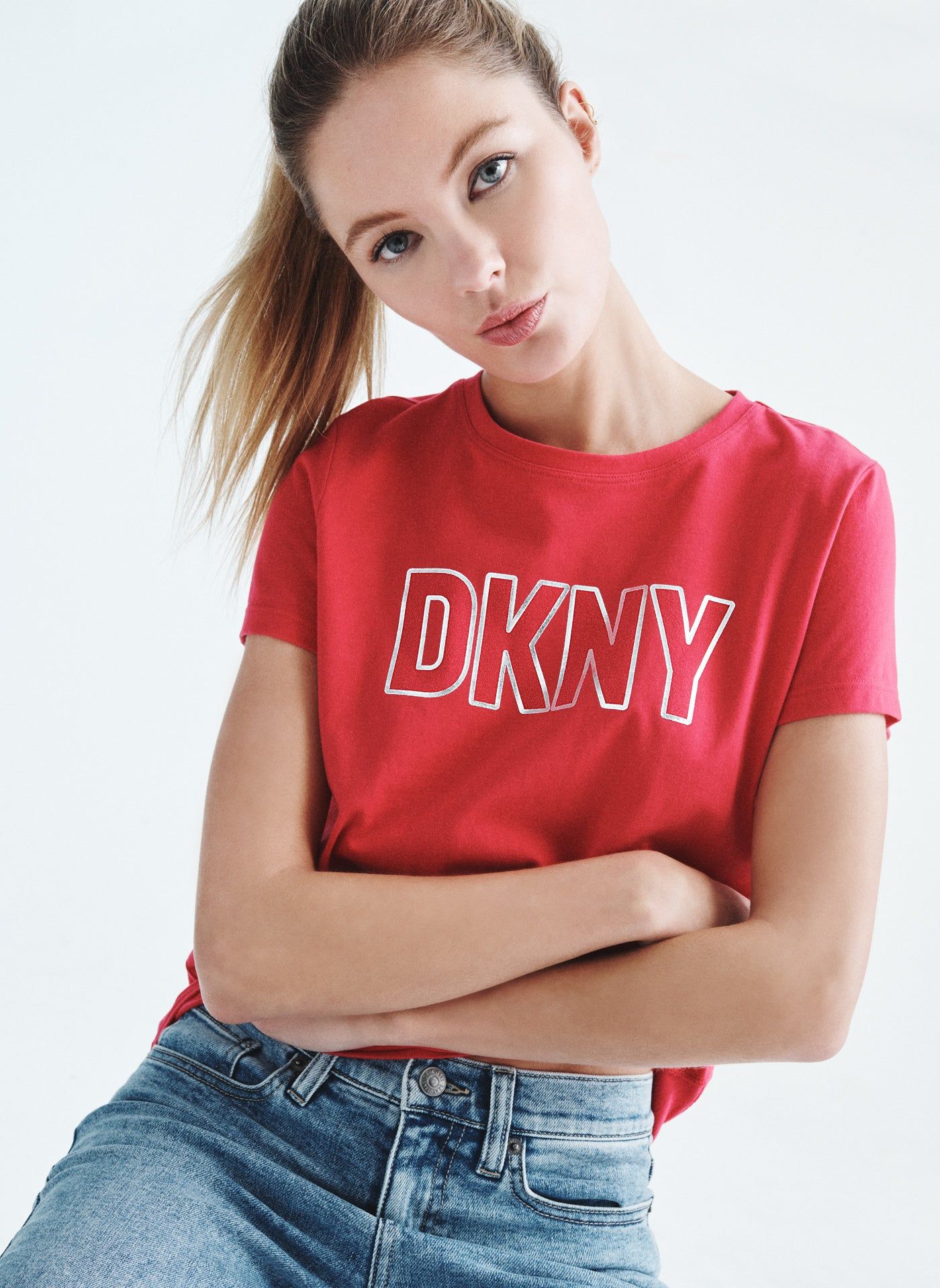 FOIL LOGO CREW NECK TEE sold by DKNY product image thumbnail 3
