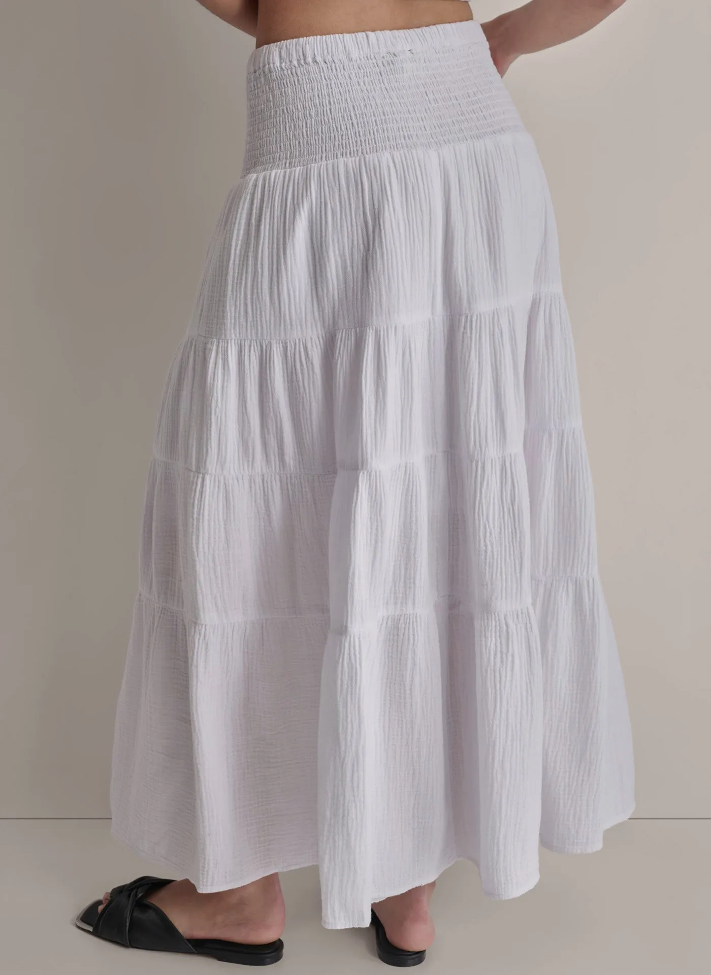 SMOCKED WAIST MIDI SKIRT sold by DKNY product image thumbnail 2