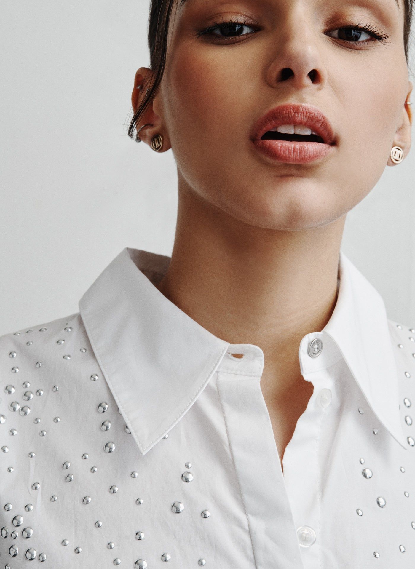 DOME STUDS POPLIN TOP sold by DKNY product image thumbnail 3
