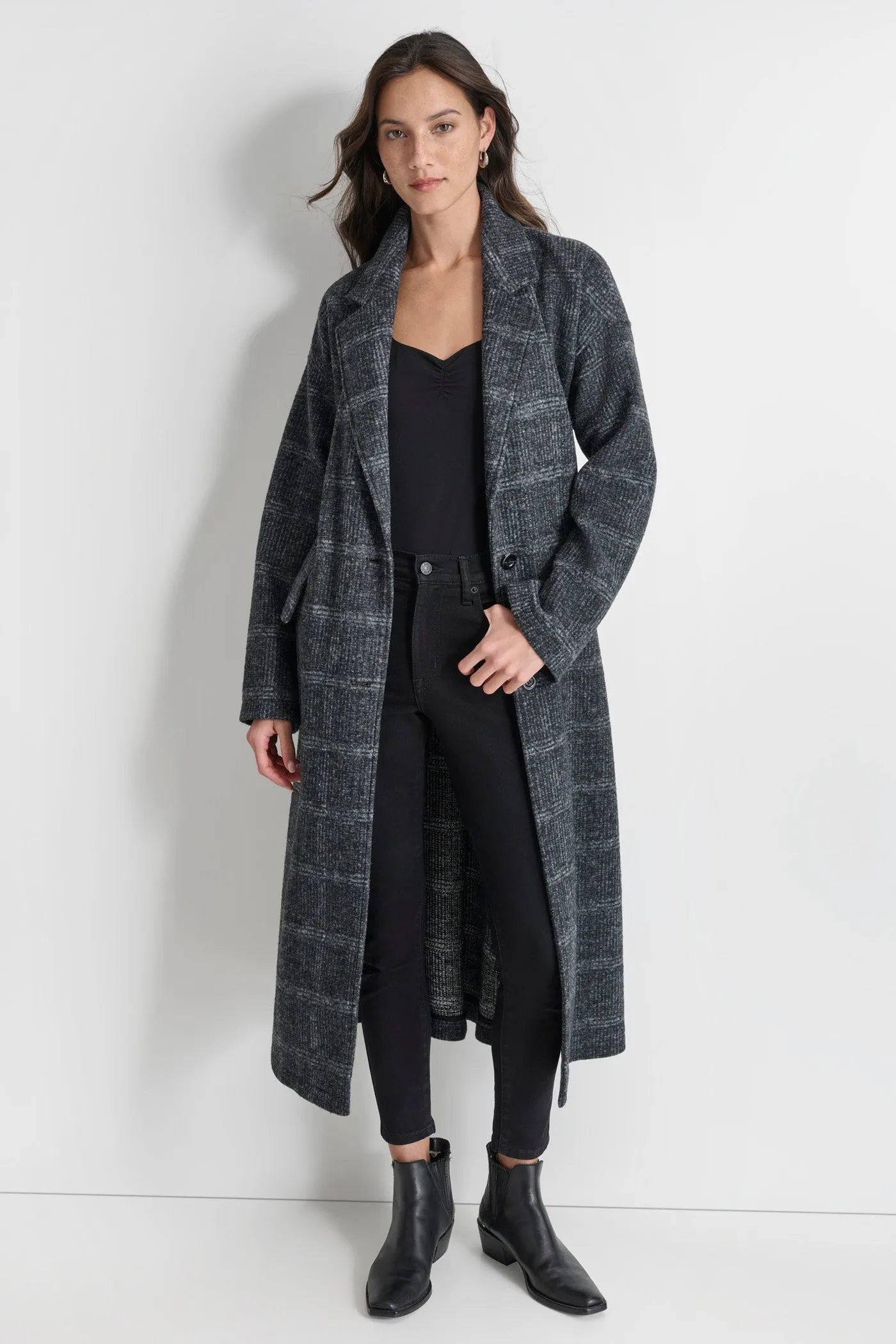 BELTED WOOL ROBE COAT sold by DKNY product image thumbnail 3