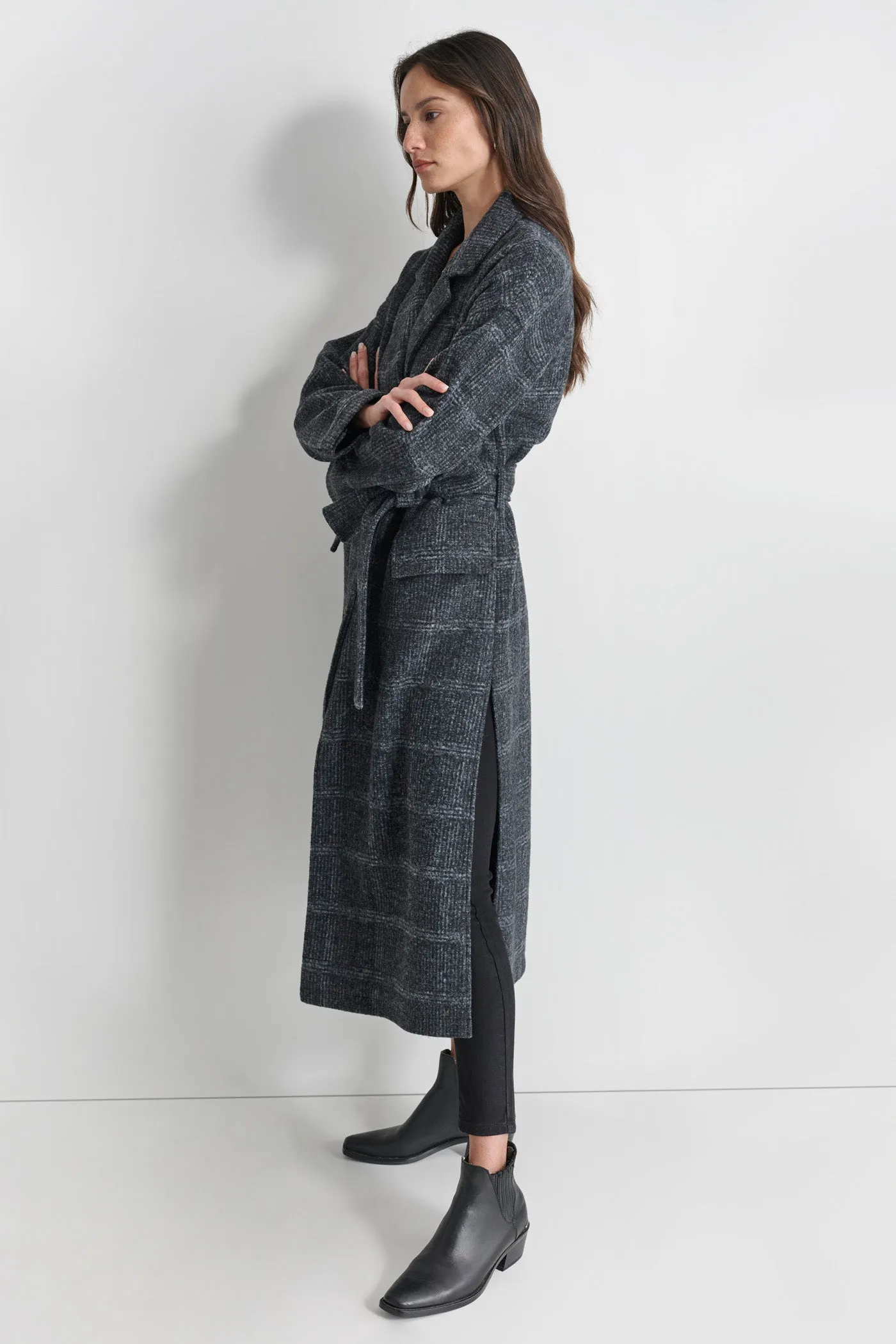 BELTED WOOL ROBE COAT sold by DKNY product image thumbnail 5