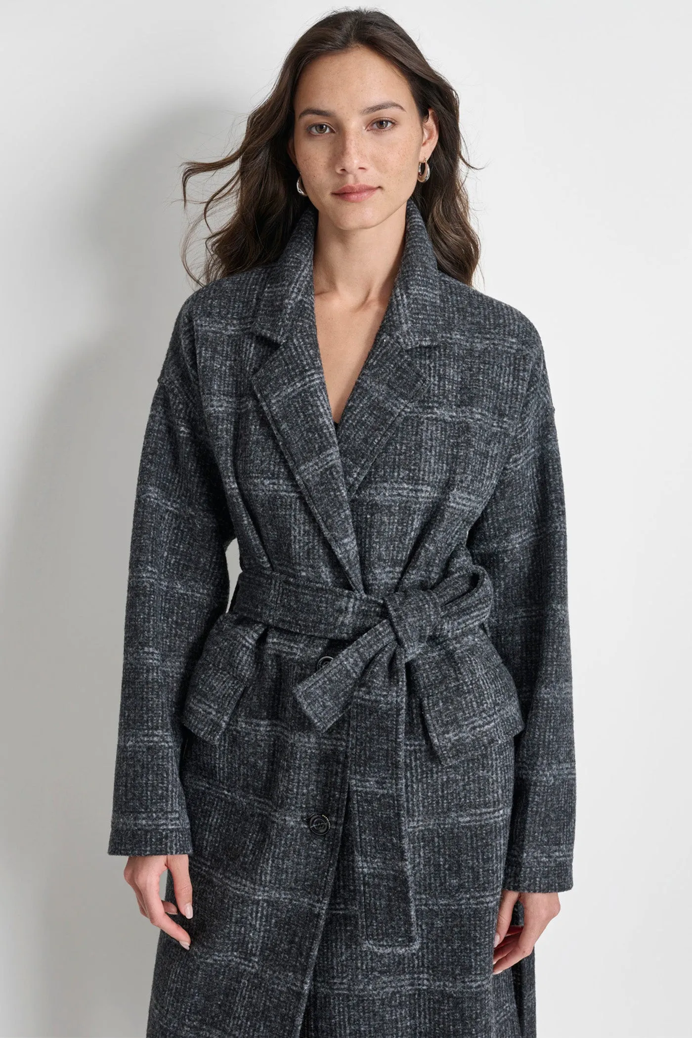 BELTED WOOL ROBE COAT sold by DKNY product image thumbnail 4
