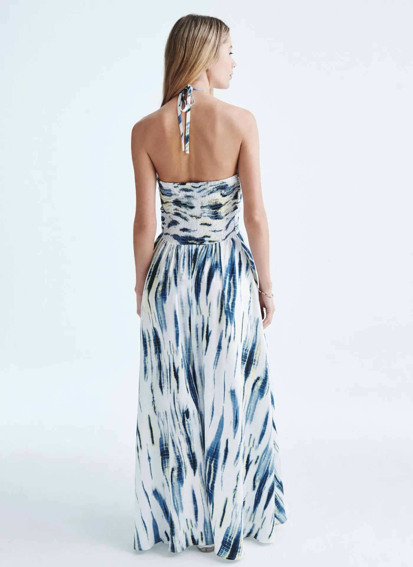 PRINTED RUCHED HALTER MAXI sold by DKNY product image thumbnail 3