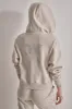 MIXED RHINESTONE STUD LOGO FULL ZIP HOODIE sold by DKNY