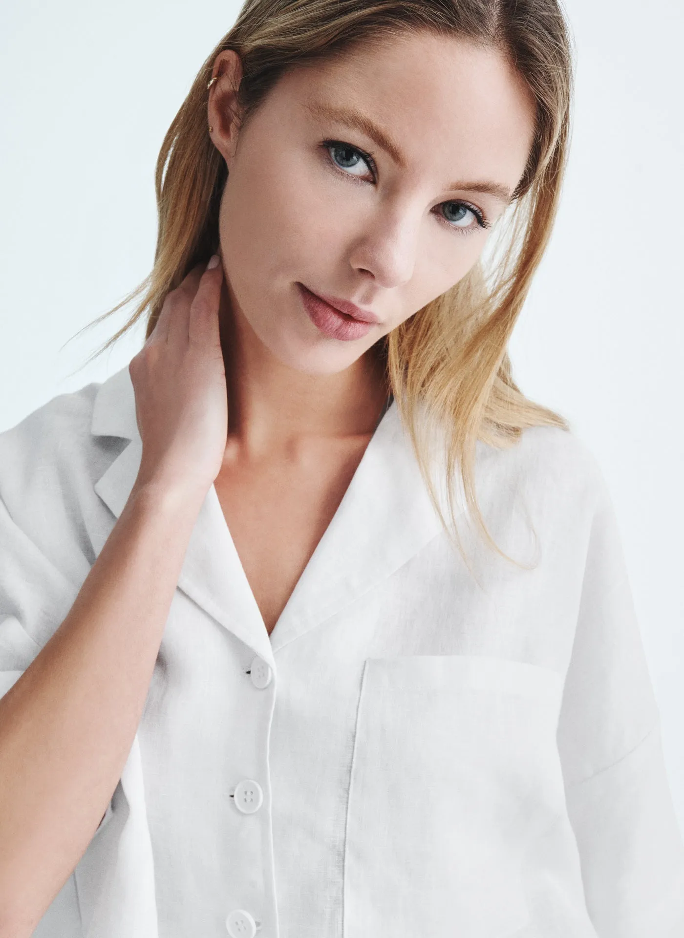 LINEN SHIRT WITH POCKET sold by DKNY product image thumbnail 3