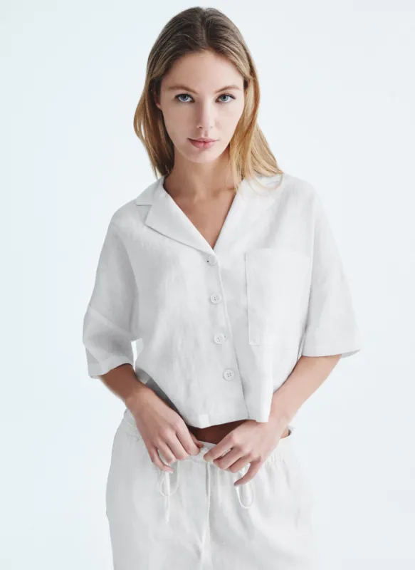 LINEN SHIRT WITH POCKET sold by DKNY