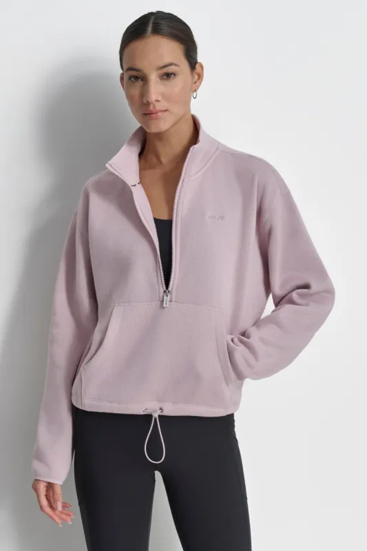 HALF ZIP FLEECE PULLOVER sold by DKNY
