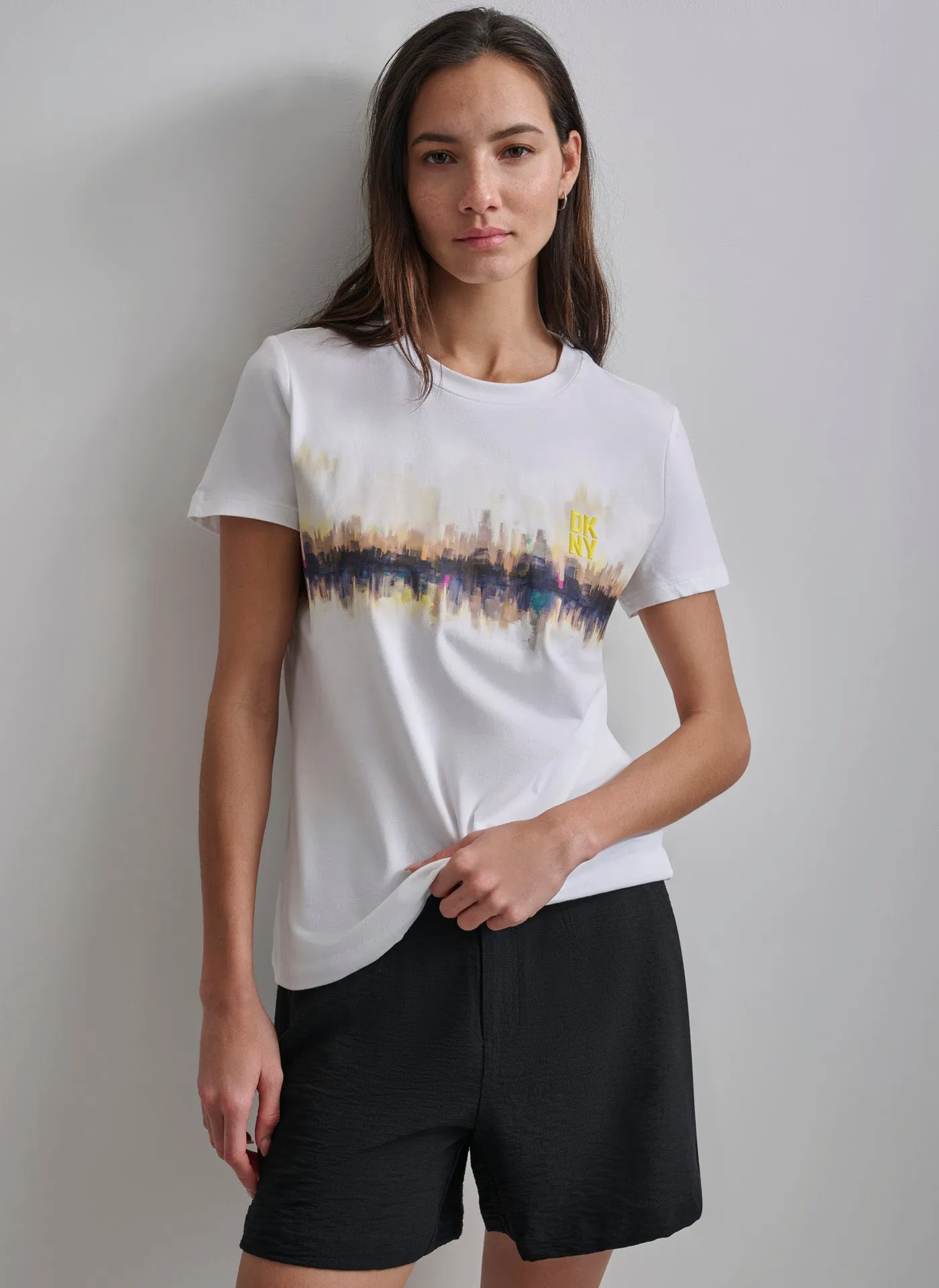 CITYSCAPE LOGO TEE sold by DKNY