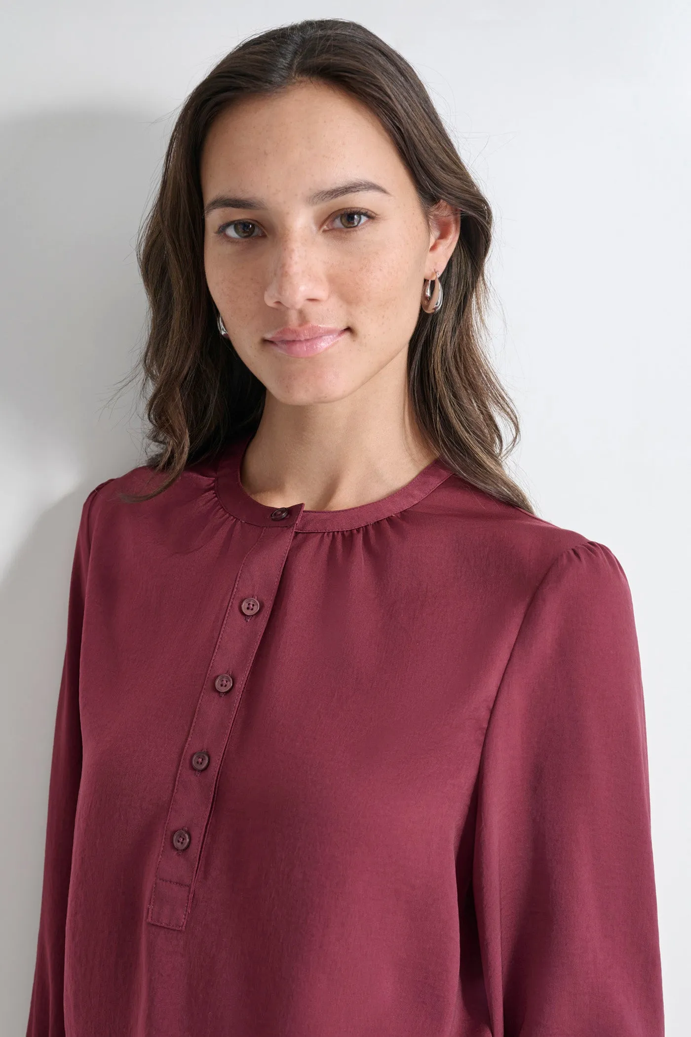 JEWEL NECKLINE BUTTON HENLEY sold by DKNY product image thumbnail 4