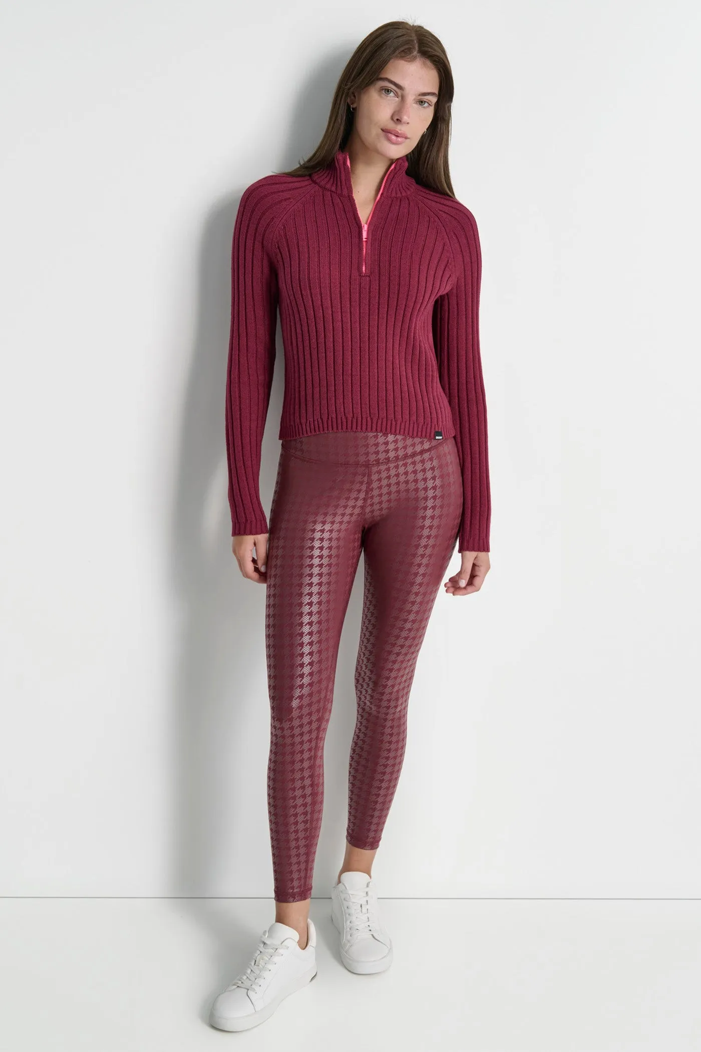 HOUNDSTOOTH FOIL HIGH WAIST LEGGINGS sold by DKNY product image thumbnail 2