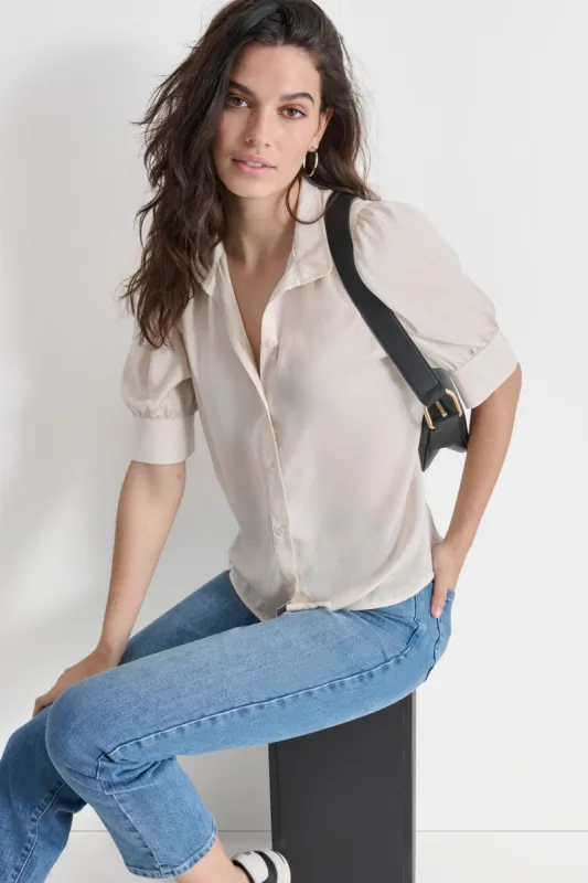 PUFF SLEEVE SHIRT sold by DKNY