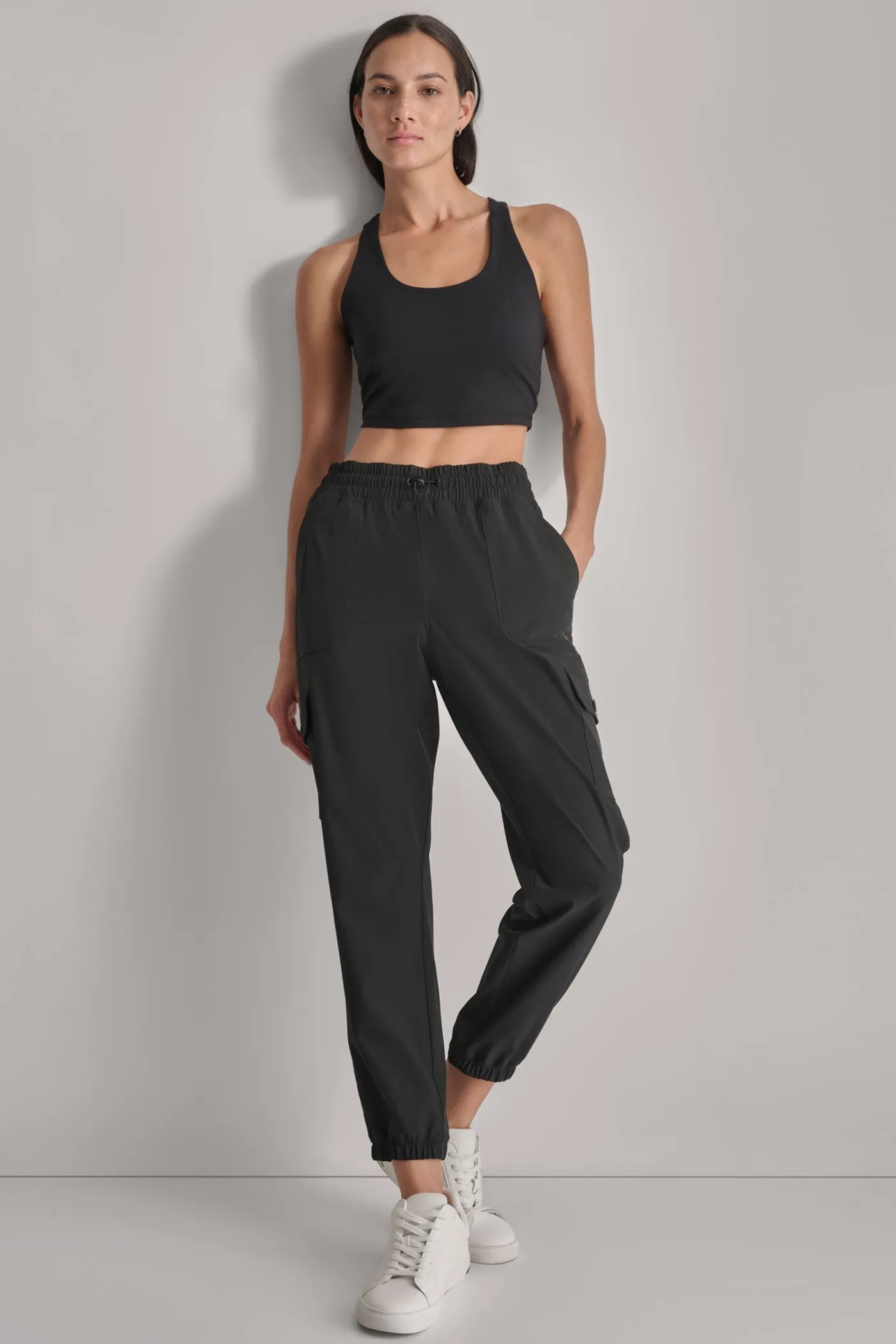 CROPPED HIGH-RISE CARGO JOGGER sold by DKNY product image thumbnail 3