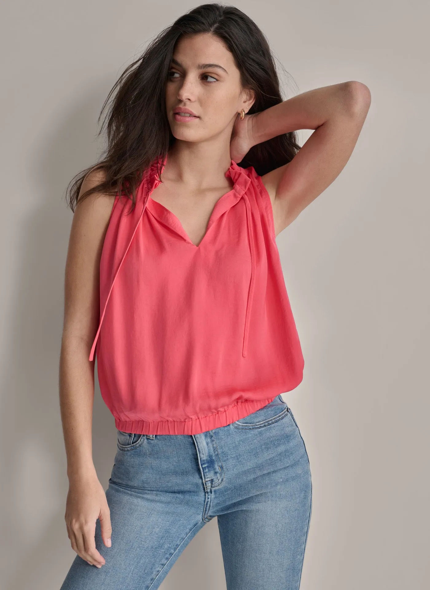 SLEEVELESS BLOUSE sold by DKNY