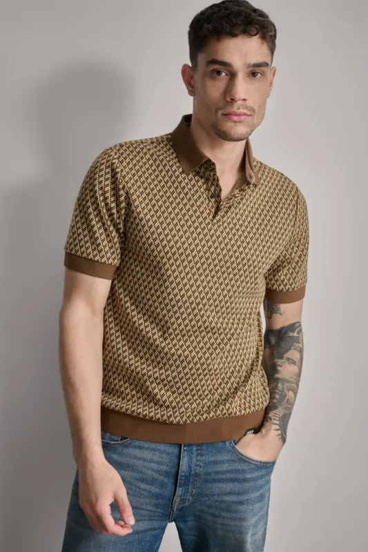 RETRO JACQUARD POLO sold by DKNY