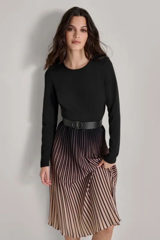 OMBRE PLEATED DRESS | Parallel