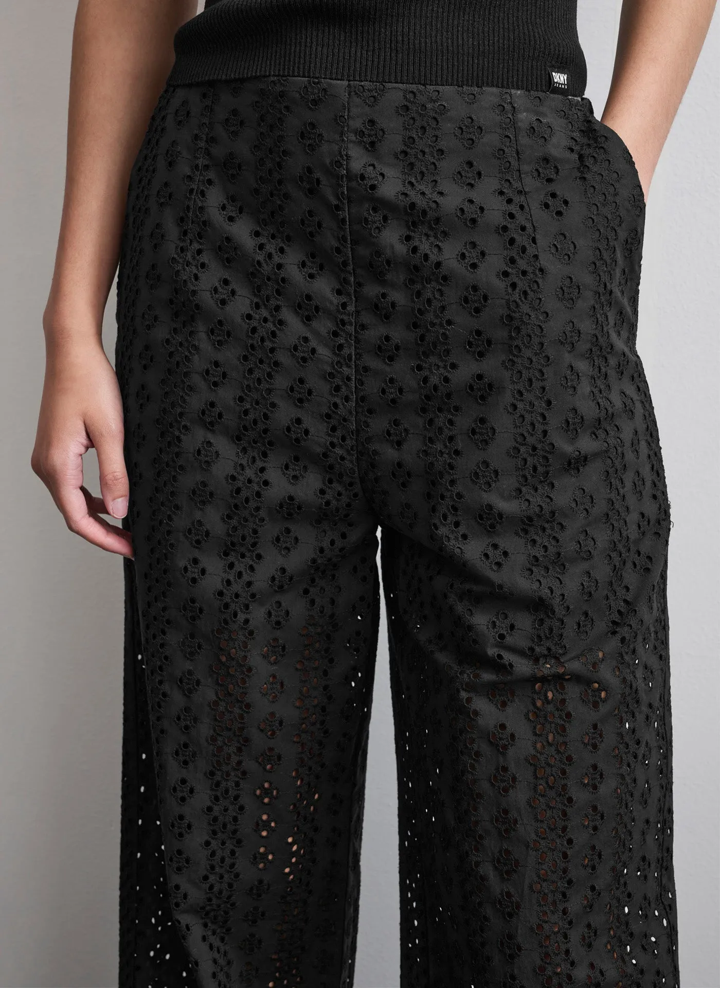 EYELET WIDE LEG TROUSER sold by DKNY product image thumbnail 3