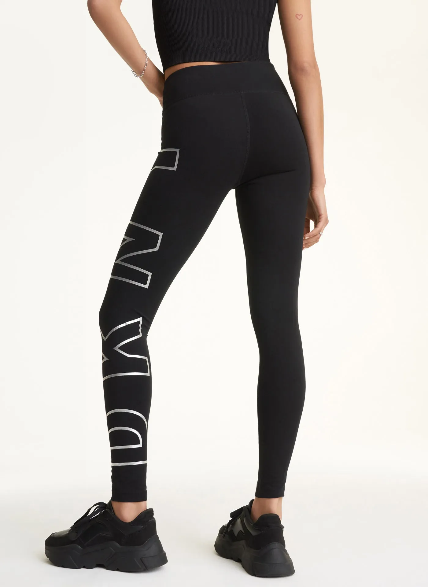 HIGH WAIST 7/8 EXPLODED LOGO LEGGINGS sold by DKNY product image thumbnail 2
