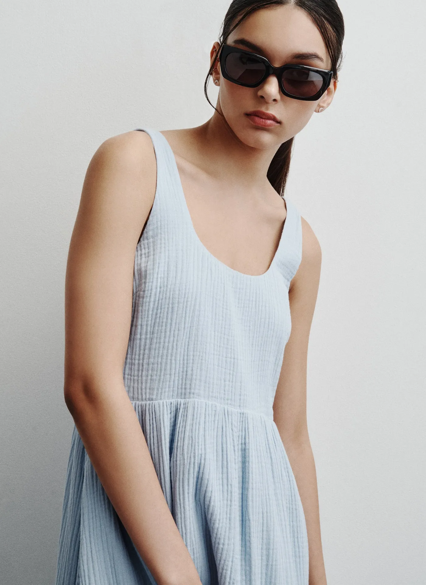 GAUZE MIDI TANK DRESS sold by DKNY product image thumbnail 3