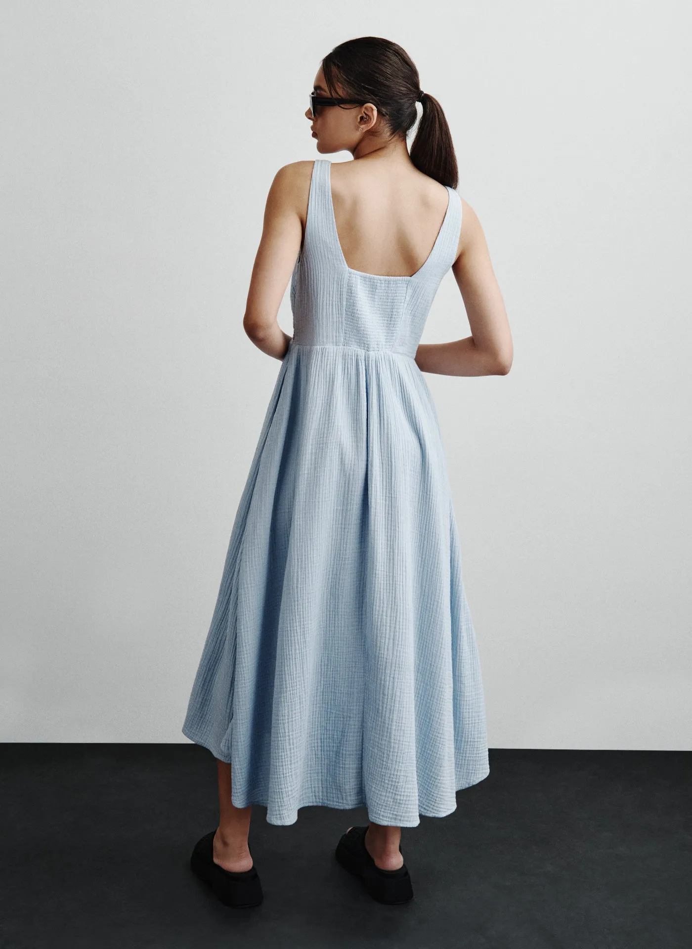 GAUZE MIDI TANK DRESS sold by DKNY product image thumbnail 2