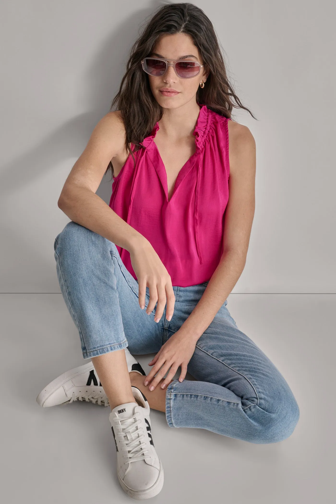 SLEEVELESS BLOUSE sold by DKNY product image thumbnail 4