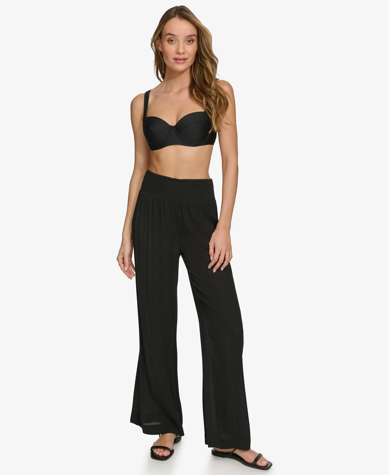 SUMMER GAUZE WIDE-LEG BEACH PANT sold by DKNY product image thumbnail 3