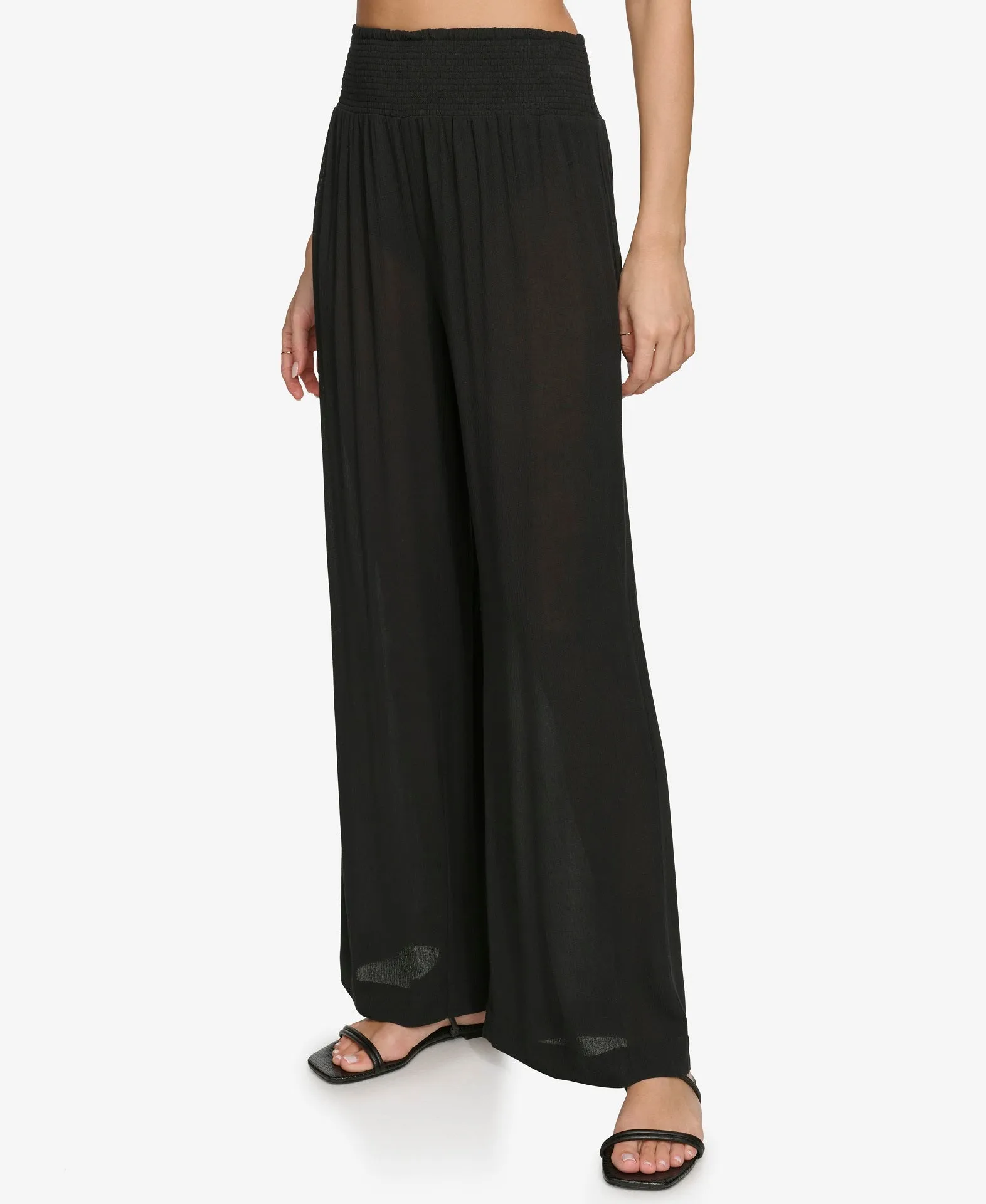 SUMMER GAUZE WIDE-LEG BEACH PANT sold by DKNY