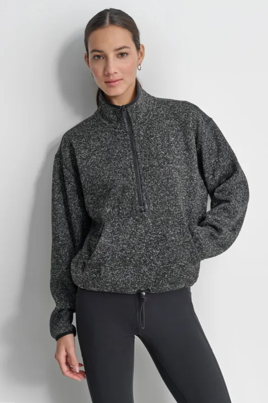 HALF ZIP FLEECE PULLOVER sold by DKNY
