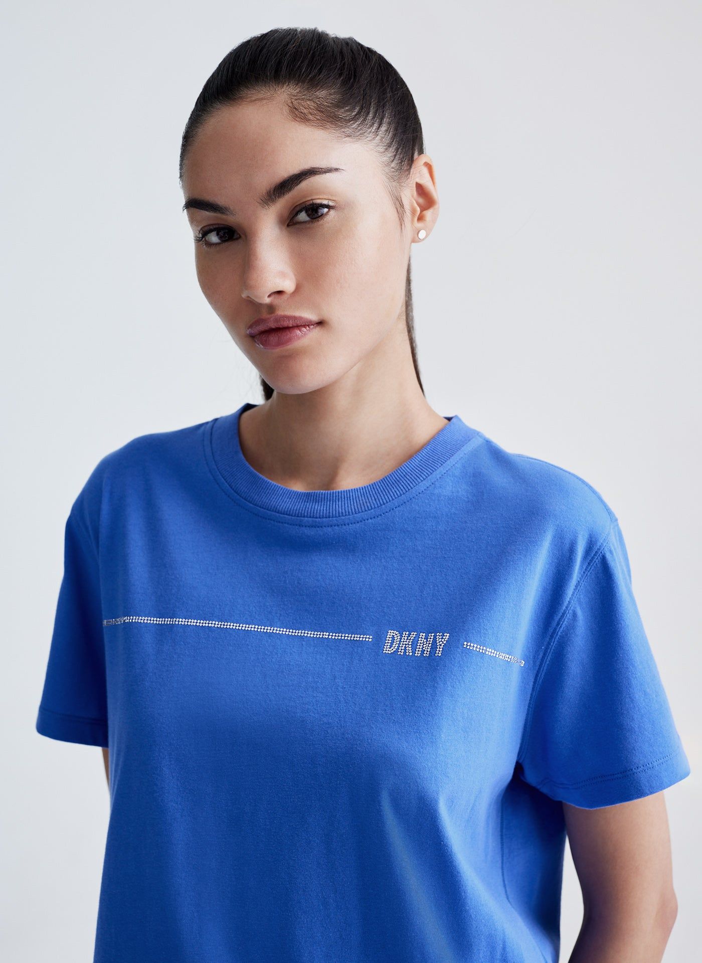 RHINESTONE STRIPE LOGO TEE sold by DKNY product image thumbnail 3