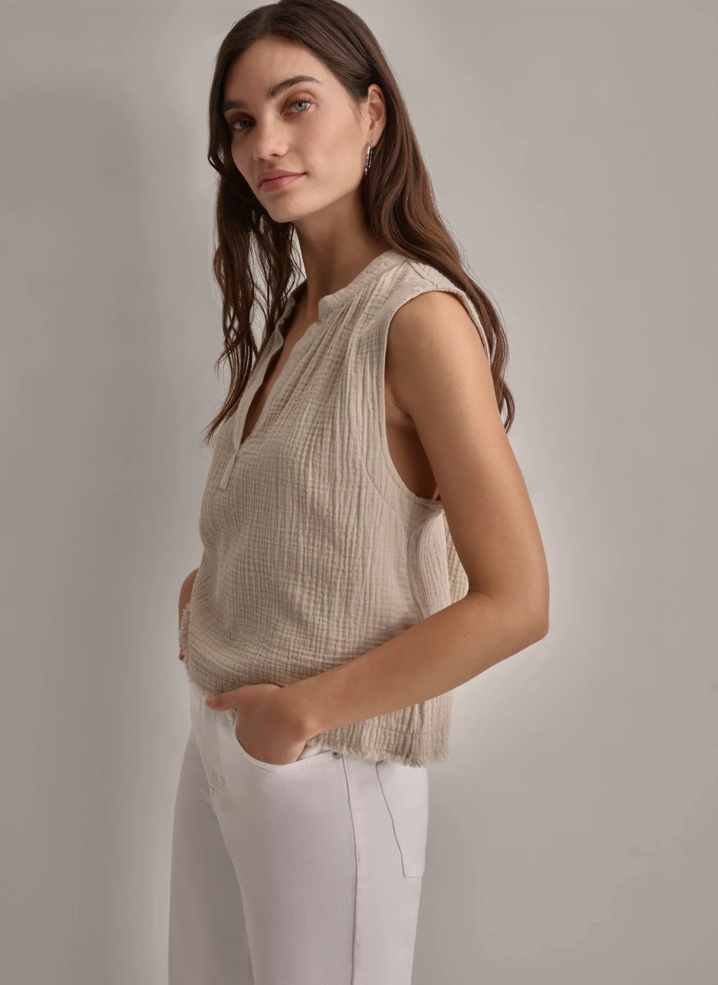 DOUBLE CREPE GAUZE SHIRT sold by DKNY product image thumbnail 4