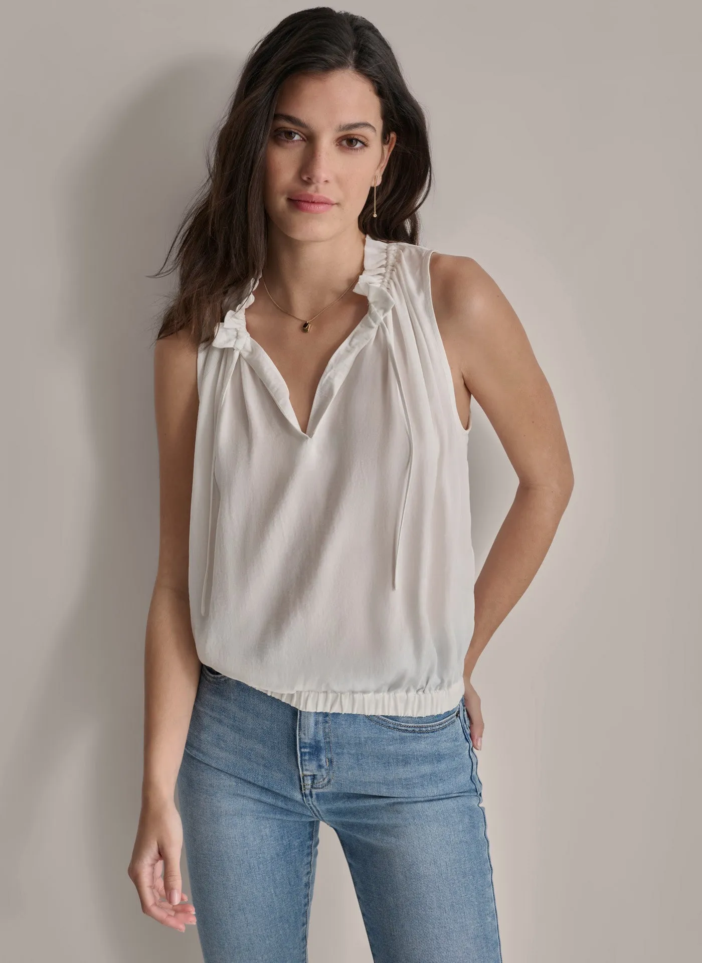SLEEVELESS BLOUSE sold by DKNY