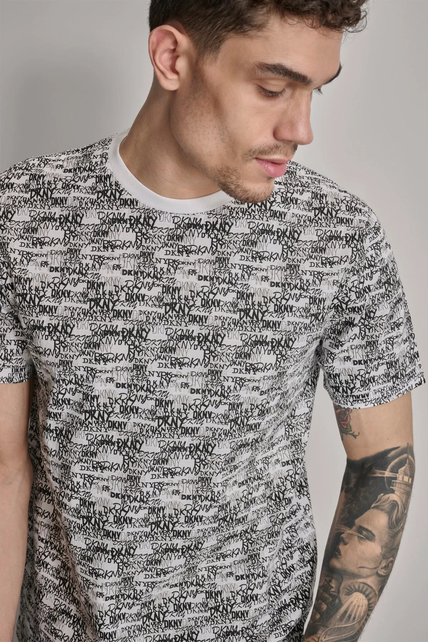 ALLOVER MIXED LOGO TEE sold by DKNY product image thumbnail 4