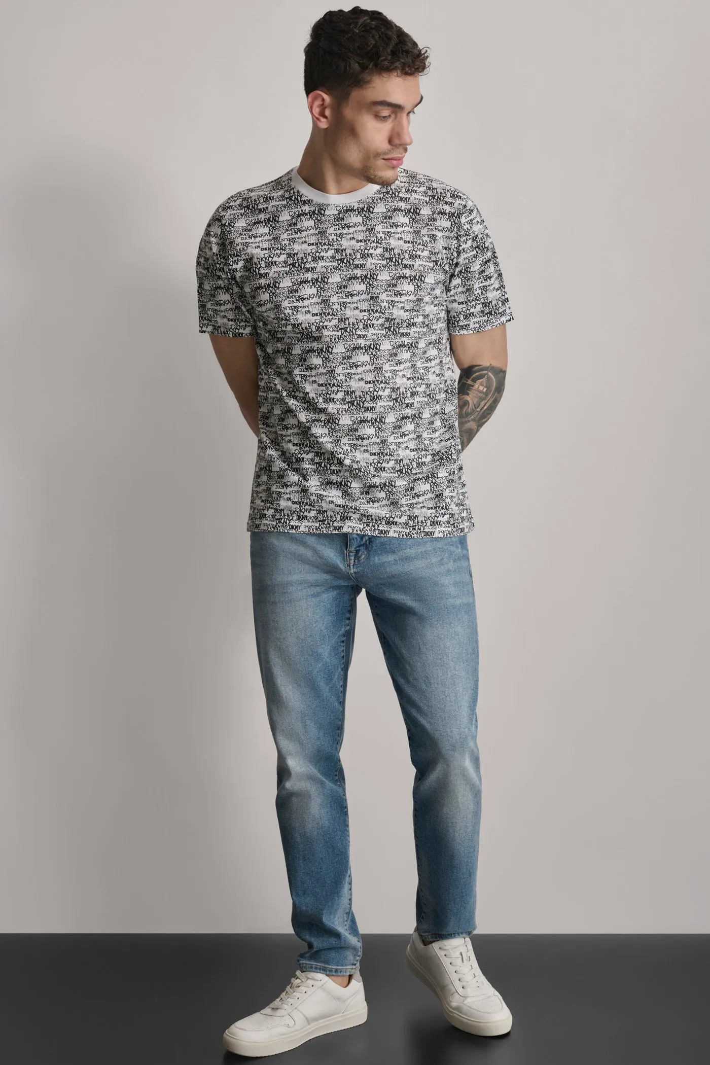 ALLOVER MIXED LOGO TEE sold by DKNY product image thumbnail 3