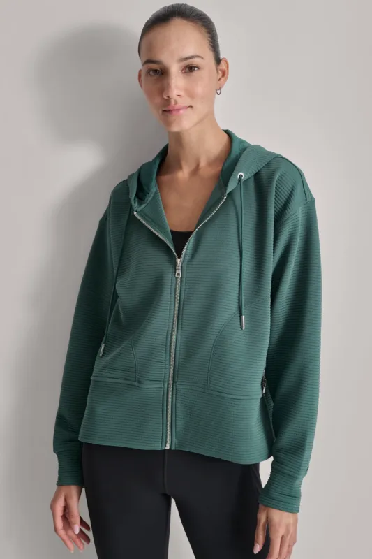 TECH OTTOMAN FULL ZIP HOODIE sold by DKNY