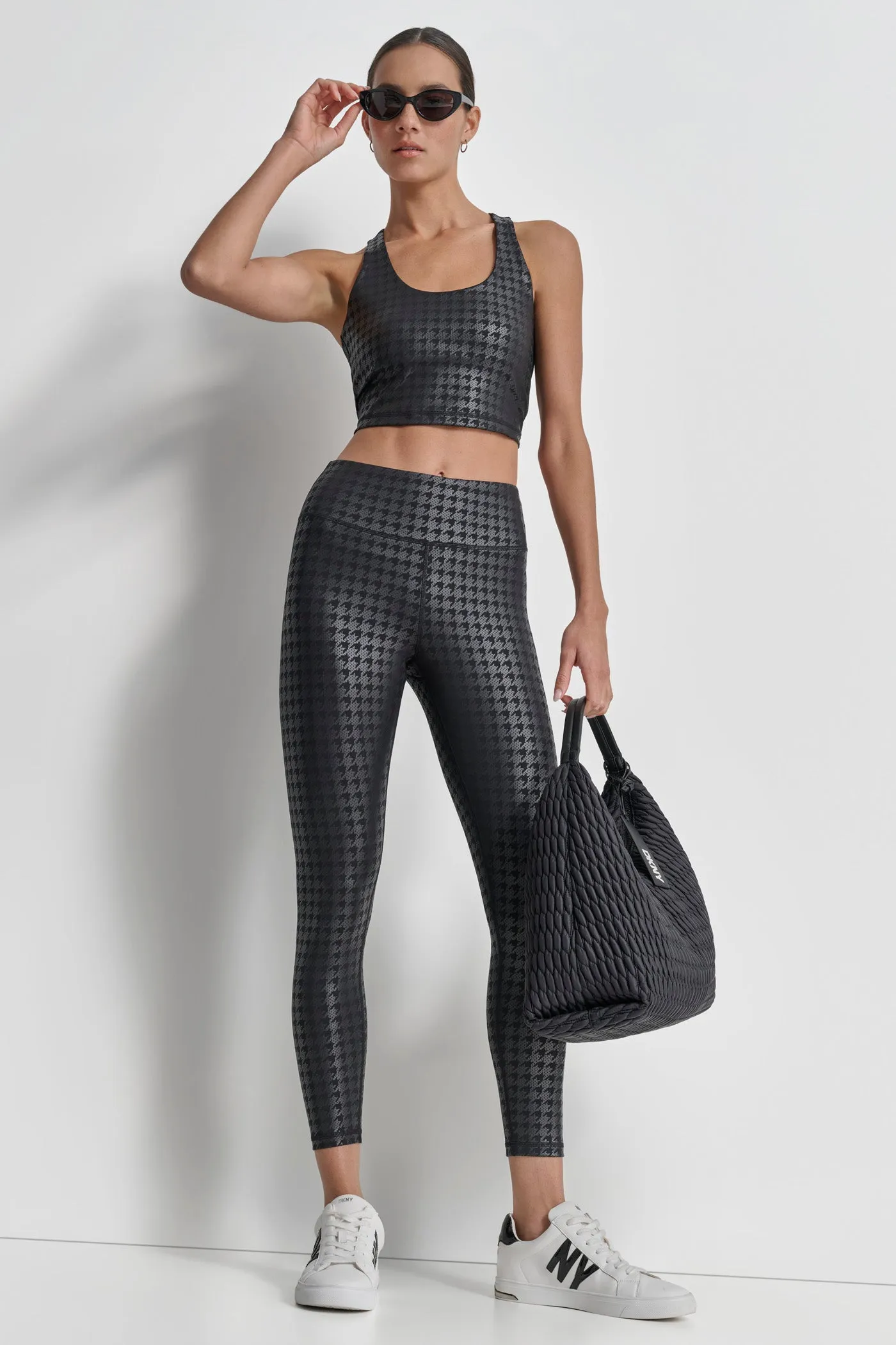 HOUNDSTOOTH FOIL HIGH WAIST LEGGINGS sold by DKNY product image thumbnail 3