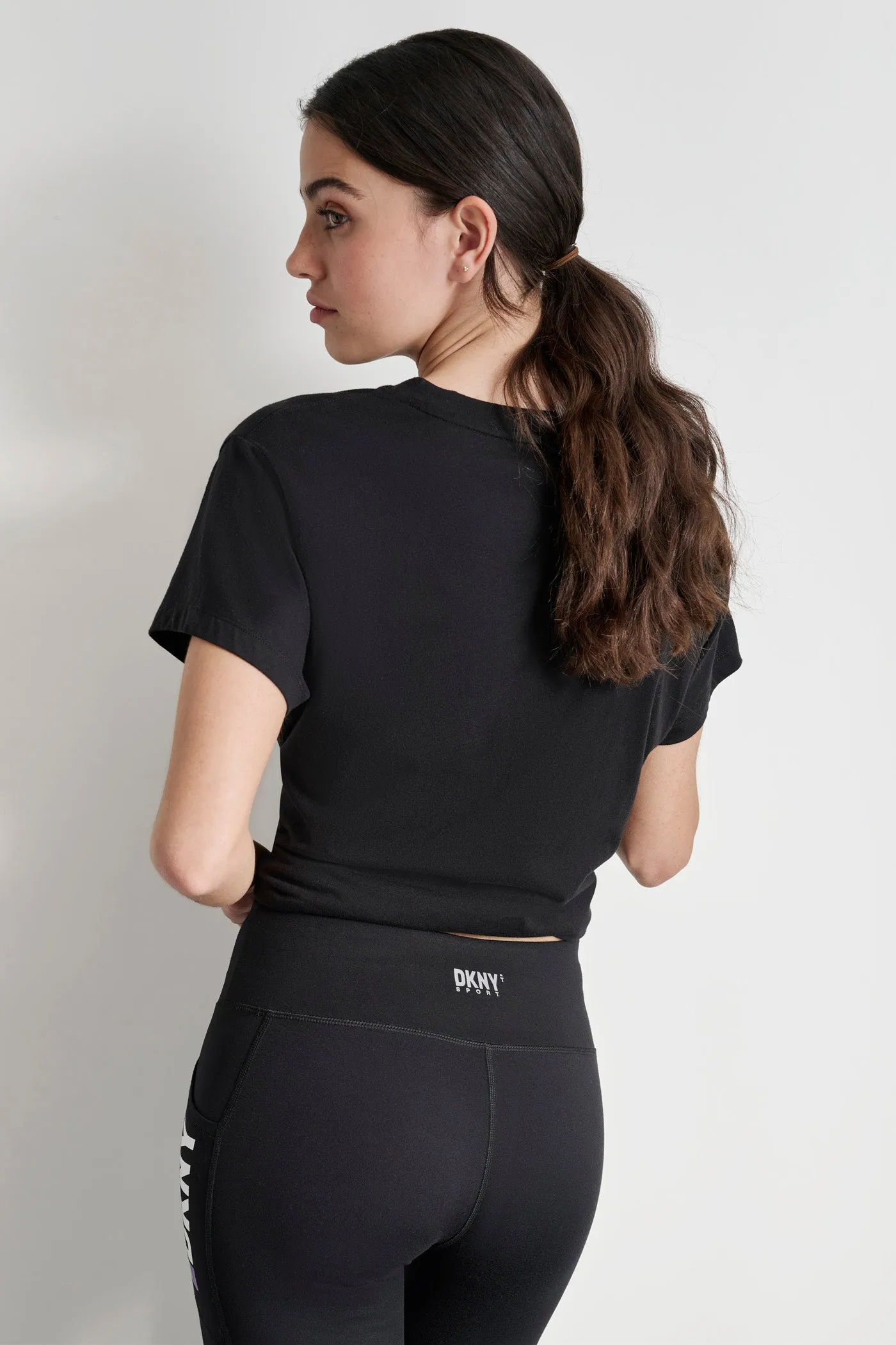 RAINBOW PRIDE LOGO KNOT FRONT TEE sold by DKNY product image thumbnail 2