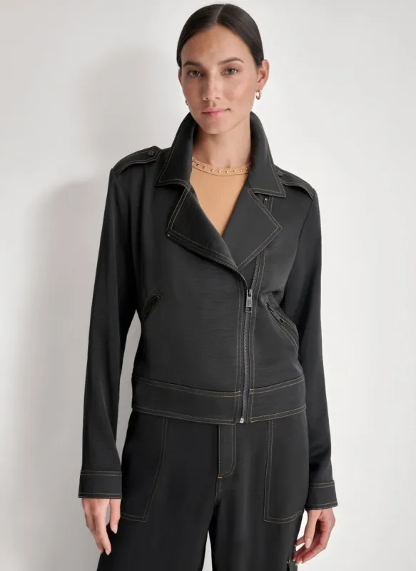 CONTRAST STITCH JACKET sold by DKNY