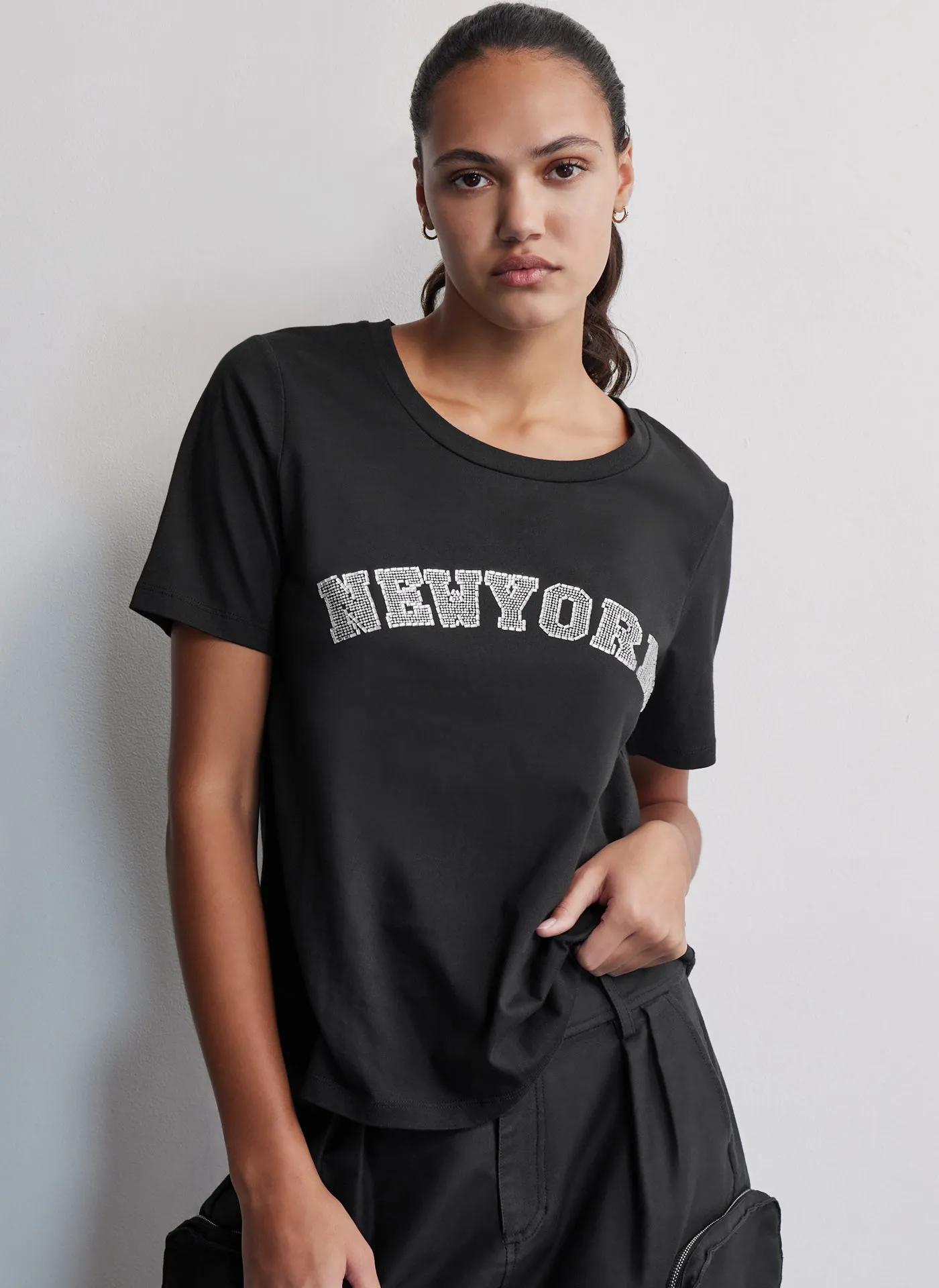 METALLIC NEW YORK TEE sold by DKNY