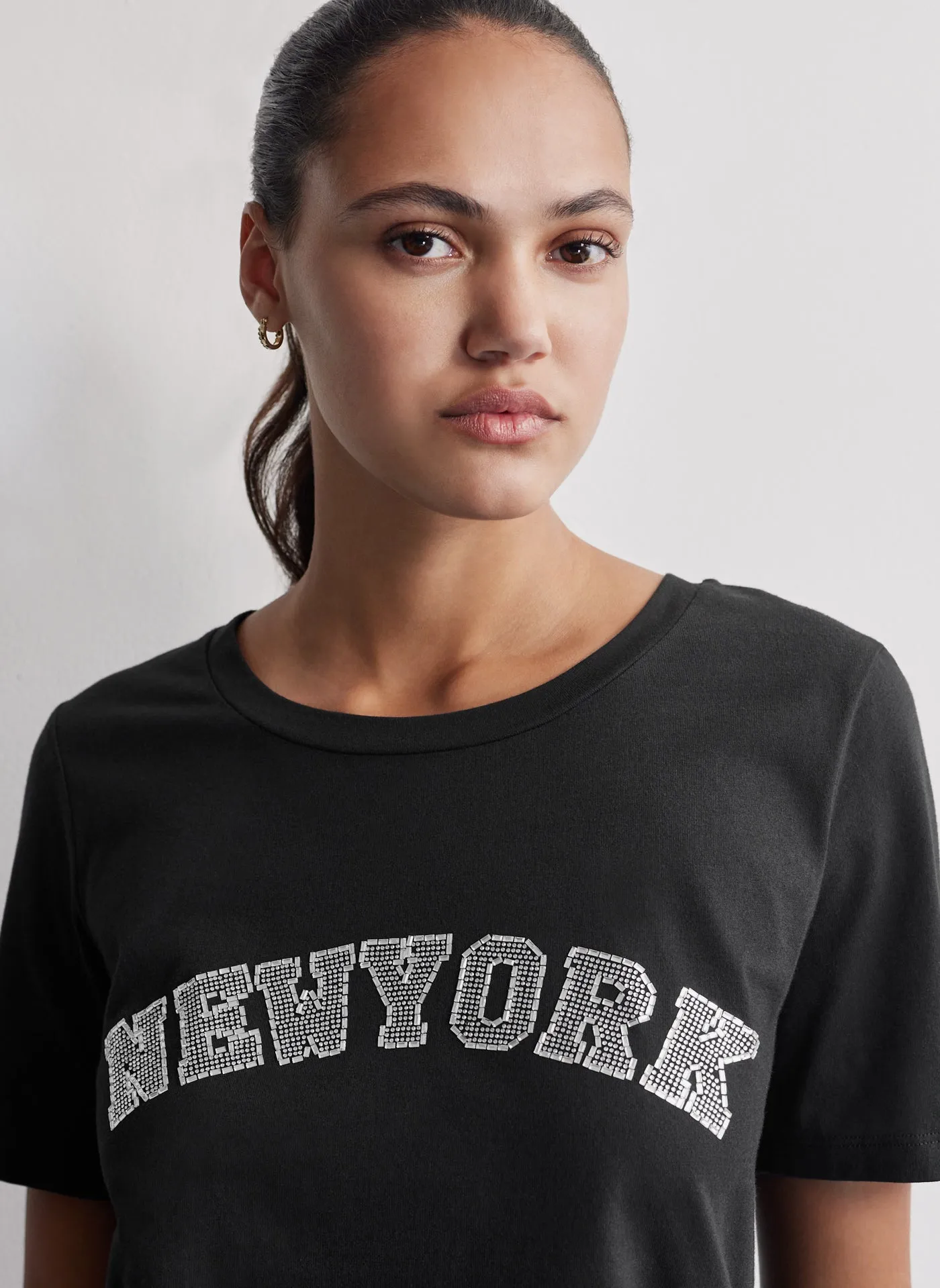 METALLIC NEW YORK TEE sold by DKNY product image thumbnail 3