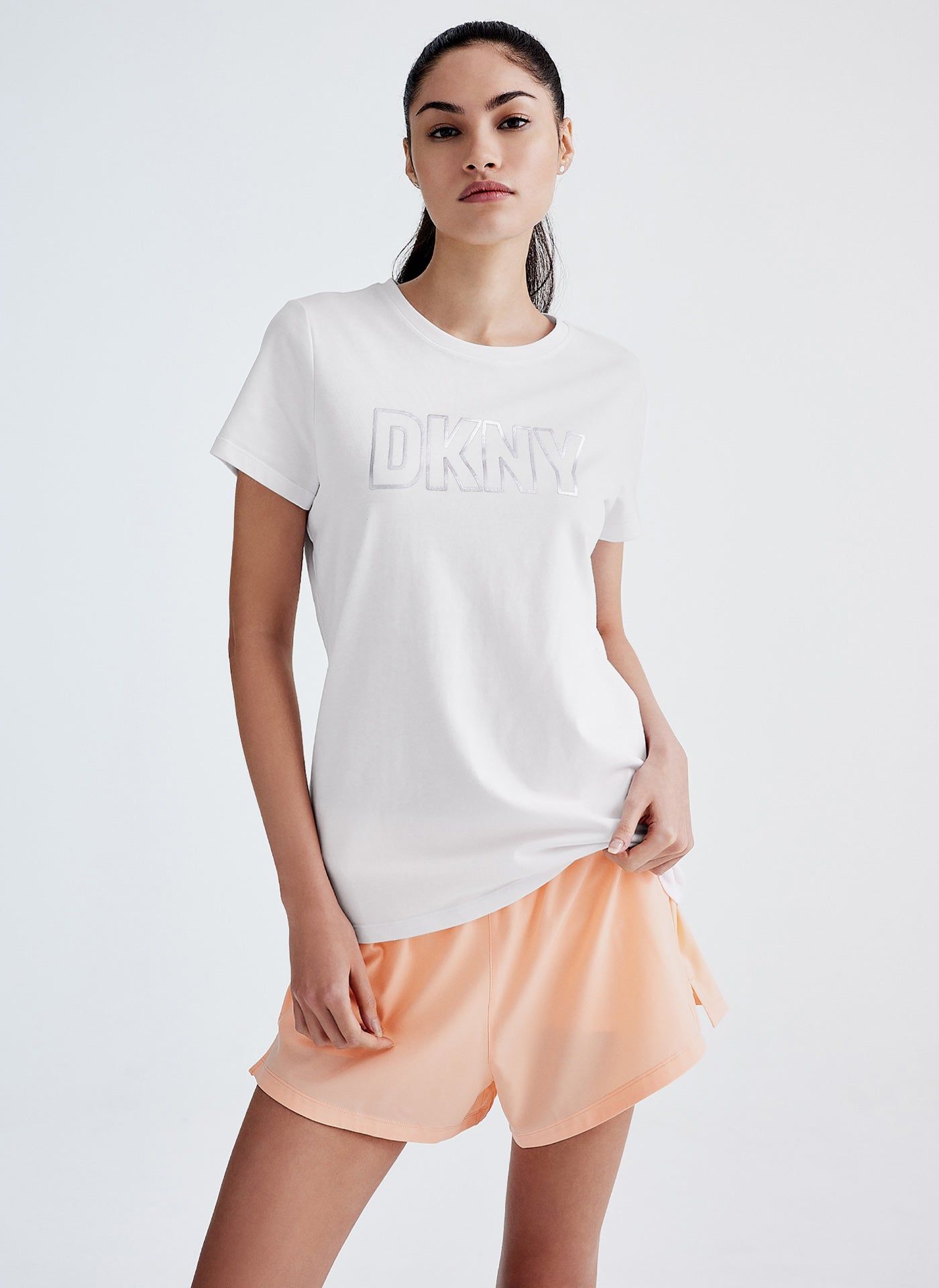 FOIL LOGO CREW NECK TEE sold by DKNY