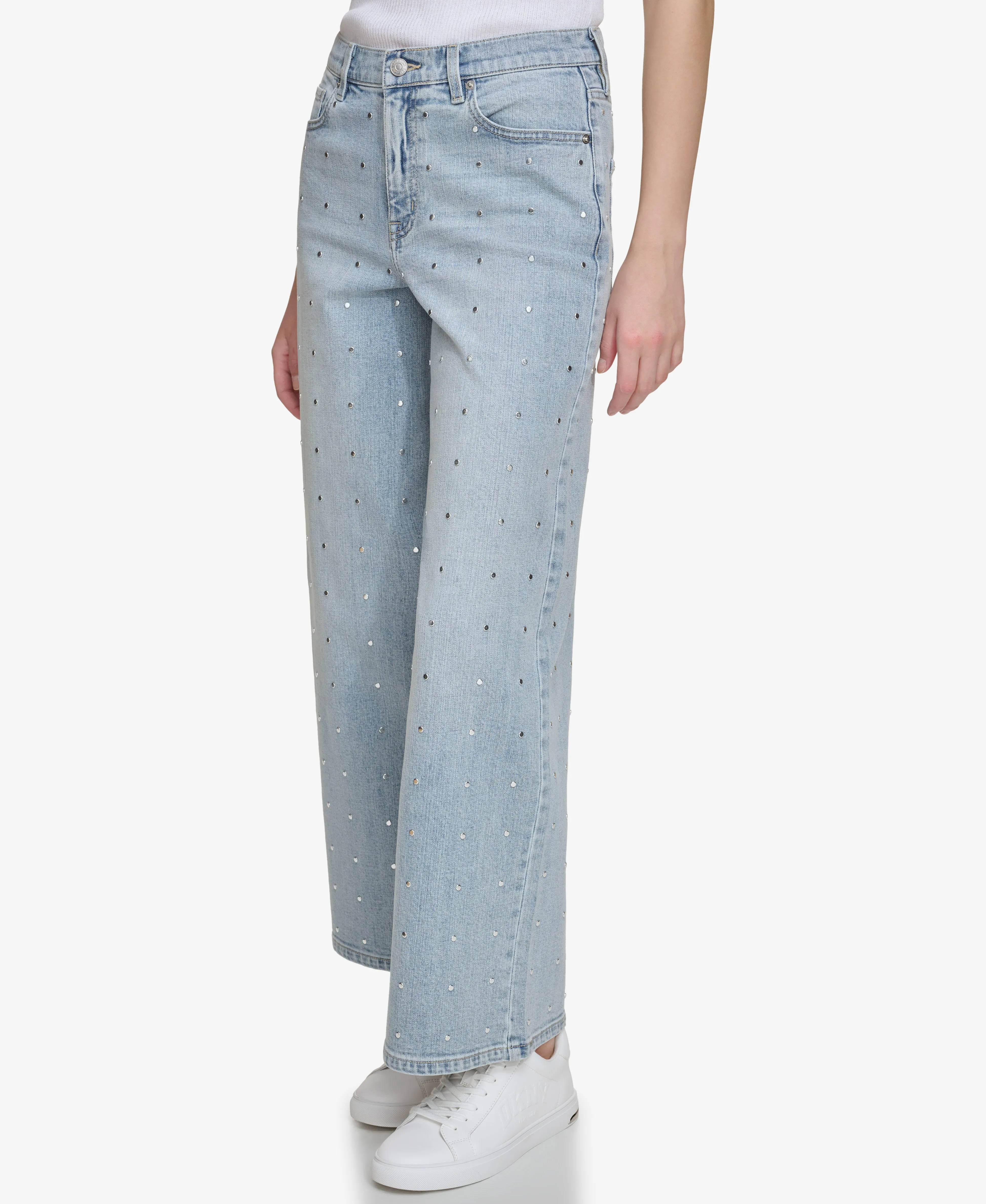HIGH Rise Length WIDE LEG WITH STUDS sold by DKNY product image thumbnail 4