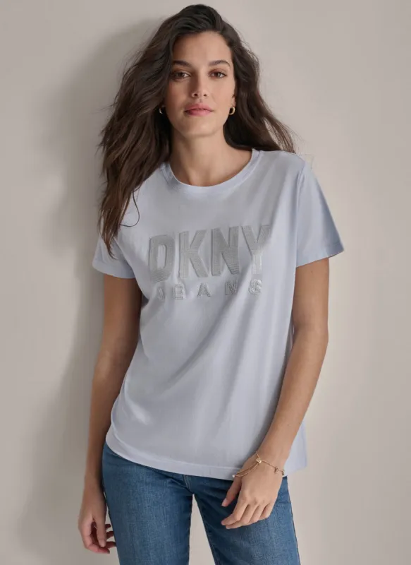 SEQUIN LOGO TEE sold by DKNY