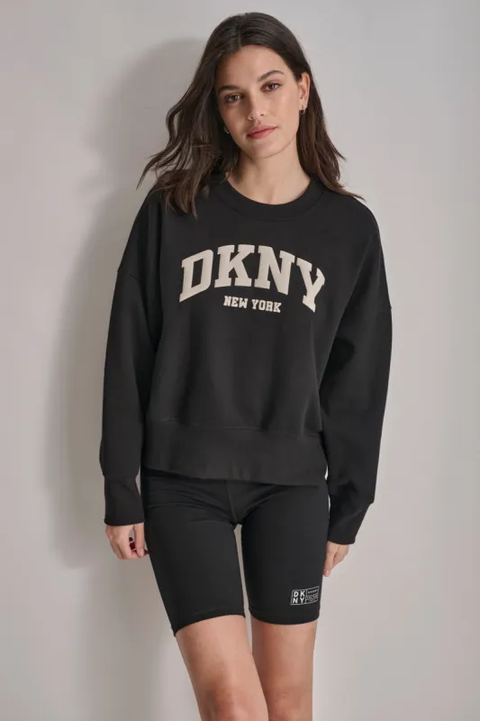VARSITY PUFF LOGO PULLOVER sold by DKNY
