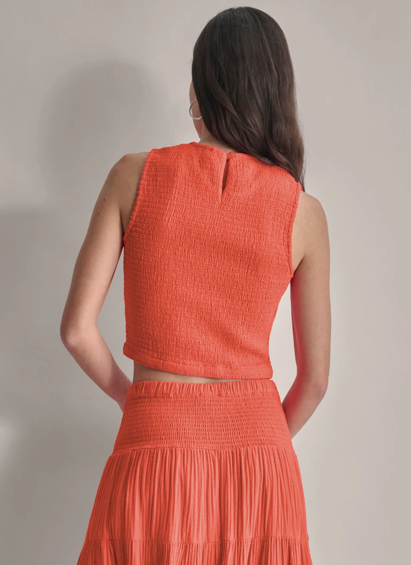 CROPPED SMOCKED TANK sold by DKNY product image thumbnail 3