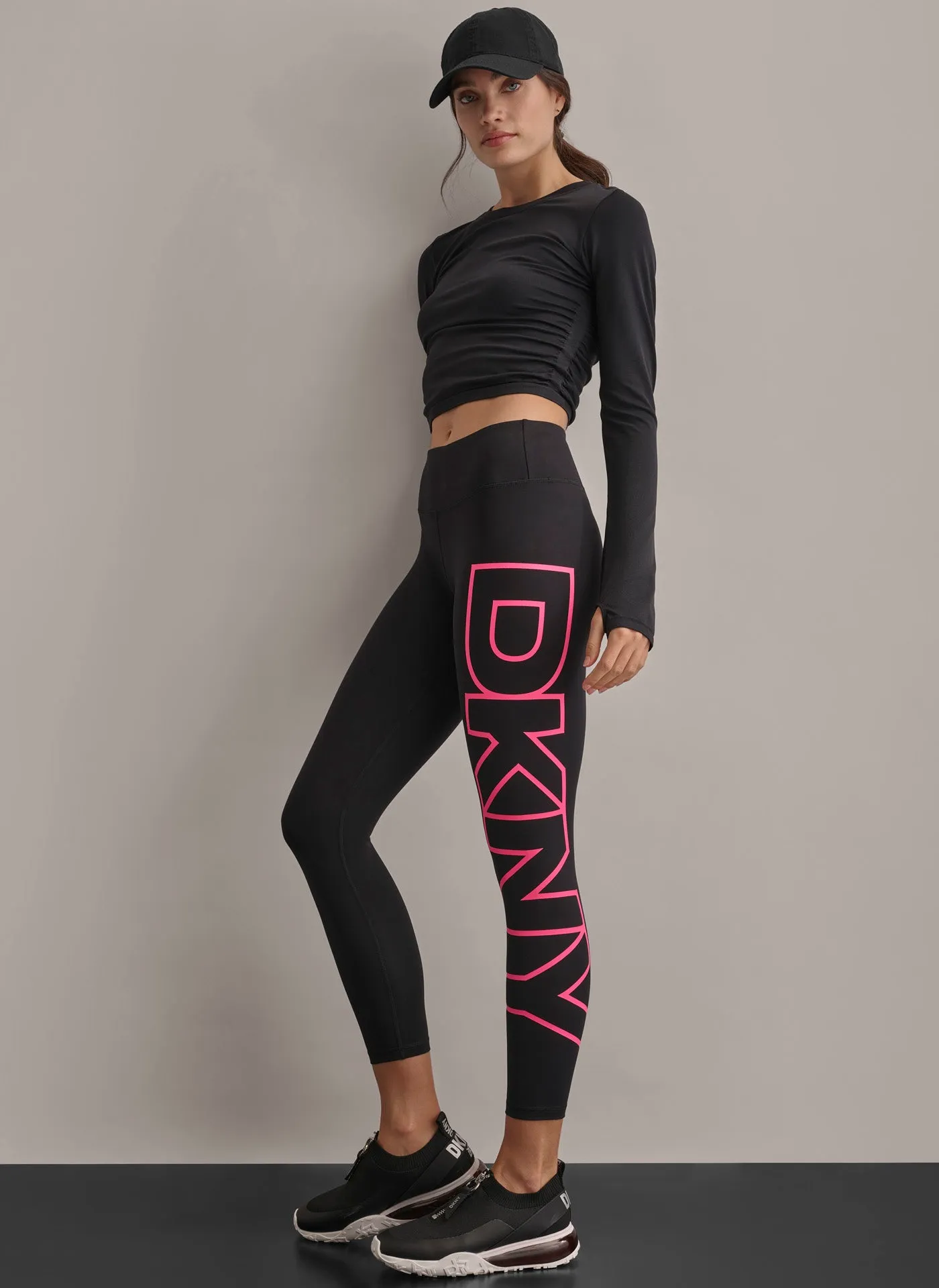 HIGH WAIST 7/8 EXPLODED LOGO LEGGINGS sold by DKNY product image thumbnail 5